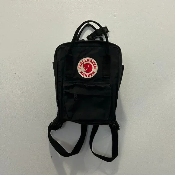 Fjallraven Kanken Backpack Mini Classic Black Used 23561 - Picture 1 of 7